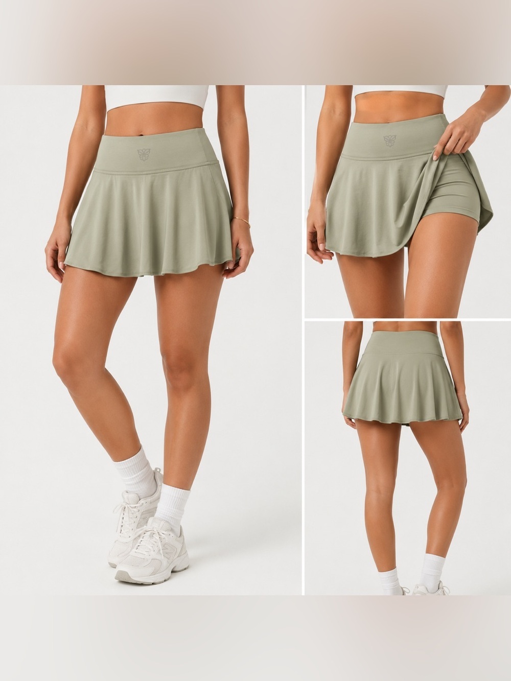 Aritzia TnAction Athletic Tennis Skort – Women’s 2XS –Sage Green built in shorts